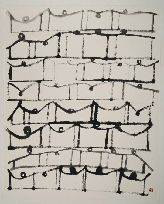 서세옥 ‘사람들’ 1980년대, 닥지에 수묵, 164.5x133cm /사진제공=국립현대미술관