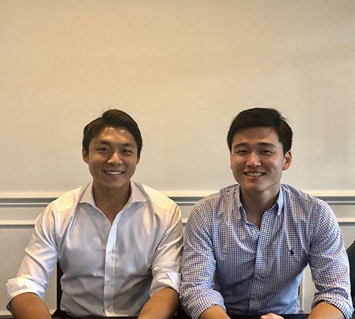 라크로스 국가대표 유민재(왼쪽)와 구성모. 사진제공｜스타크코퍼레이션