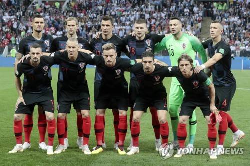 [월드컵] 크로아티아 4강전 선발 선수단  [EPA=연합뉴스]
