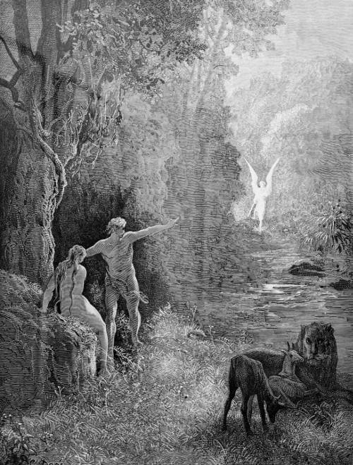 귀스타브 도레의 대표적인 목판화 작품 실낙원의 장면. 한길사 제공