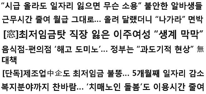 ▲ 동아일보가 올해 1월 1~3주 동안 보도한 기사 중 일부