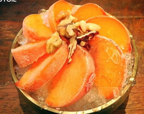 수정과 홍시 빙수 카페수요일 제공