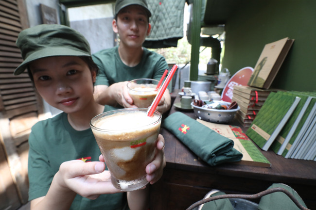 Staff at Cong Caphe (Yonhap)