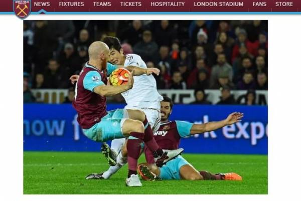 기성용을 막아 공식 홈페이지로부터 칭찬을 받은 콜린스