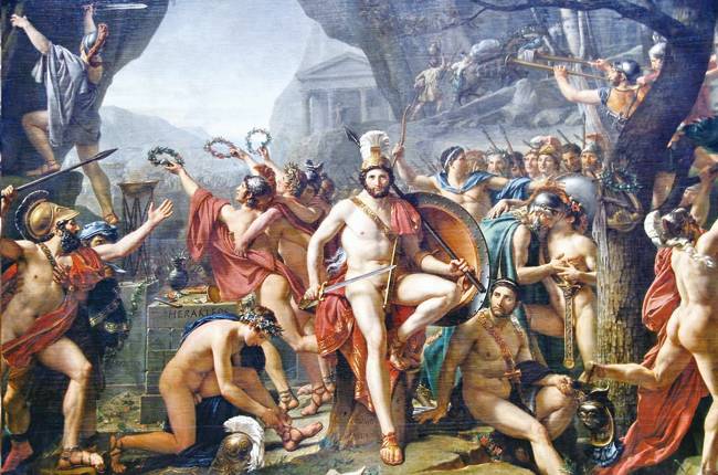 자크-루이 다비드의 ‘테르모필레의 레오니다스’. 사진 위키피디아