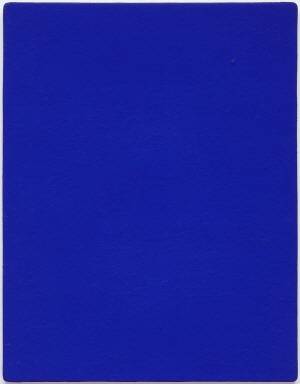 이브 클라인, 언타이틀 모노크롬, 캔버스에 유채, 92.1×71.8㎝, 1959년. 뉴욕 구겐하임미술관 소장