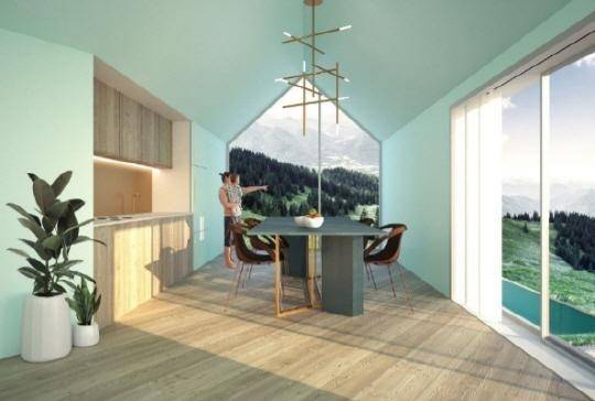 경기도 양평에 지어지는 펜션 ‘생각 속의 집’ 내부 예상 모습. /생각 속의 집 제공