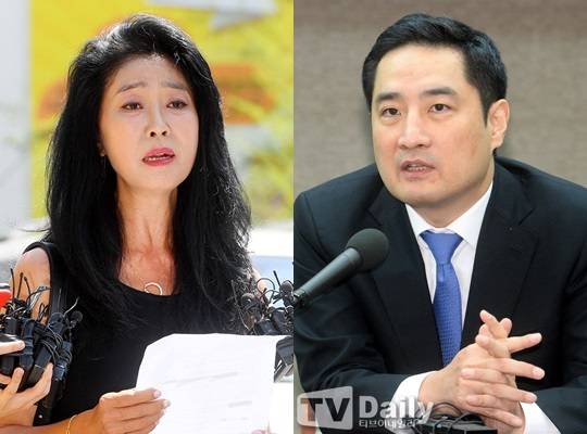 분당서 출석 당시 김부선(왼쪽) 강용석(오른쪽)