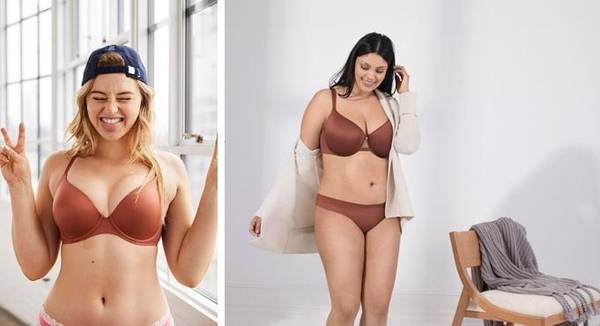 포토샵을 하지 않은 광고를 내세운 에어리(왼쪽)와 맞춤형 속옷을 판매하는 서드러브(오른쪽) 광고. / 각사 제공