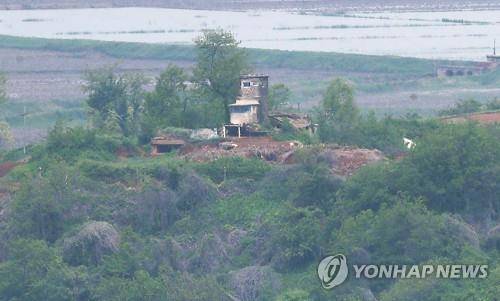 북한 최전방 초소 [파주=연합뉴스] 신준희 기자
