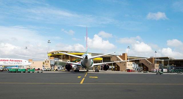 이낙연 국무총리가 방문했던 케냐 나이로비에 있는 조모 케냐타 국제공항 전경. 현재는 747-8 기종이 내릴 수 없지만 현재 확장 공사를 진행중입니다. 자료: 케냐항공청