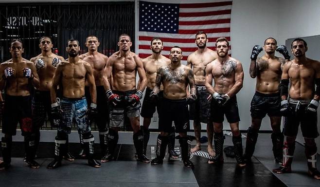 ▲ 최근 SNS에 올라온 네이트 디아즈 훈련 후 사진. 몸 상태가 매우 좋아 보인다.