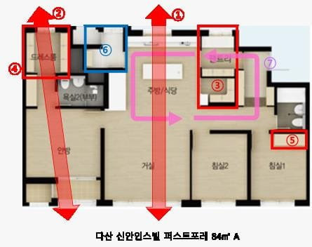 집 평면도 침실 4개 욕실 2개