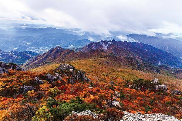 [월간산]가야산 서성재 단풍이 온 산을 물들이고 있다.