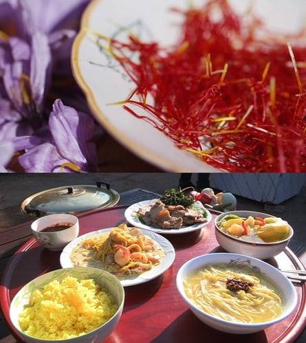 사프란과 사프란을 사용한 음식들 (사진=KBS1)