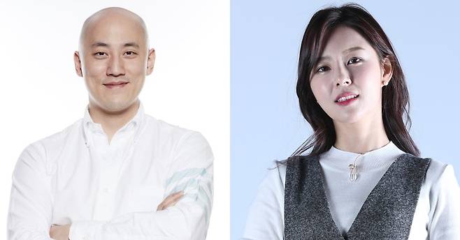 박서원 오리콤 부사장(왼쪽)과 조수애 JTBC 아나운서. [중앙포토·일간스포츠]