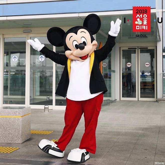 미키마우스가 지난 27일 인천국제공항을 통해 한국에 첫 방문했다. [서울시]