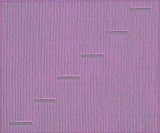 중국 상하이 파워롱미술관에서 전시중인 박서보의 2006년작 ‘묘법(Ecriture) No.060728’ /사진제공=국제갤러리