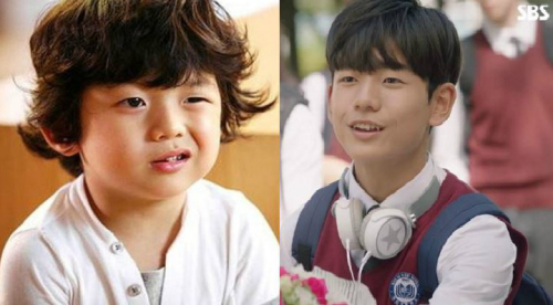 배우 왕석현이 2008년 영화 '과속스캔들'에 출연한 당시 5세 때 모습(왼쪽 사진)과 지난 7월 SBS 드라마 '서른이지만 열일곱니다'에 등장한 15세 현재의 모습(오른쪽 사진).