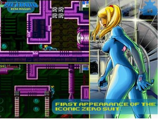 (게임보이어드밴스용 제로 미션. 주인공 사무스 아란의 모습)