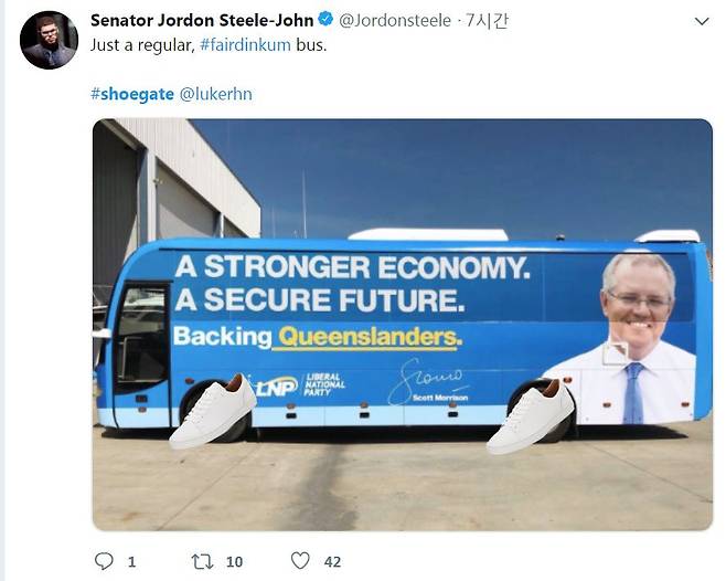 호주 총리 운동화 게이트(#Shoegate). [사진 SNS 캡쳐]