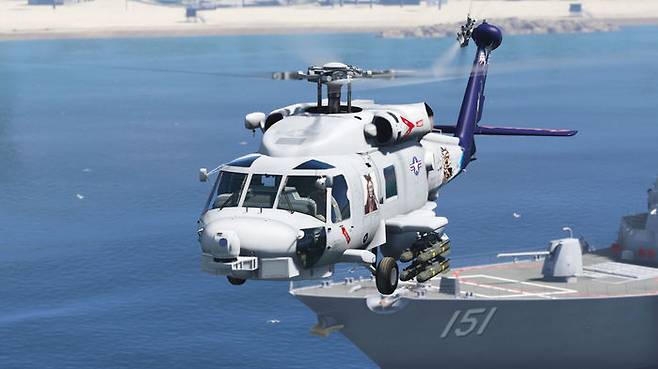미국 록히드마틴의 해상작전헬기 MH-60R '시호크'