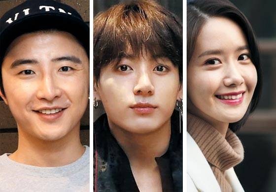 (왼쪽부터)벤처기업가 남대광씨, 방탄소년단 정국, 소녀시대 윤아