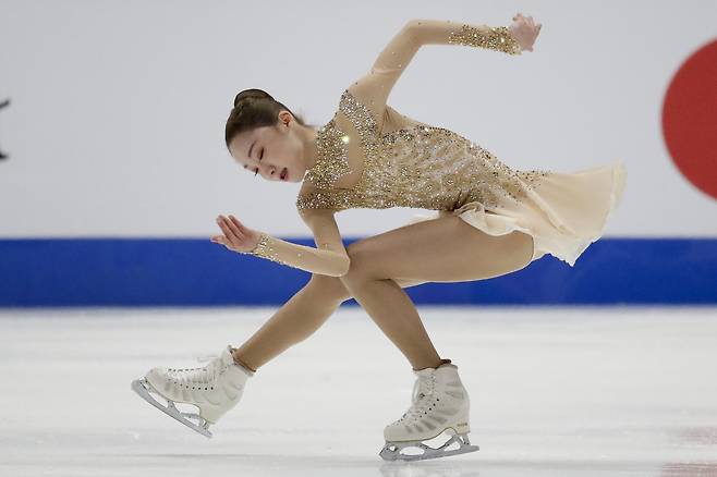 쇼트 프로그램에 출전한 한국의 김예림. [AP=연합뉴스]