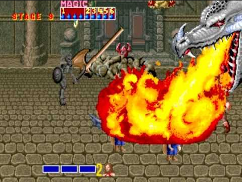 (마법을 사용하면 거대한 드래곤의 브레스를 구경할 수 있다)