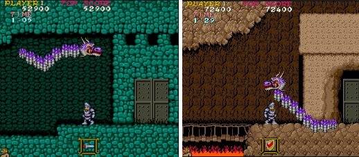 (마계촌에도 다관절로 움직이는 용이 등장한다)