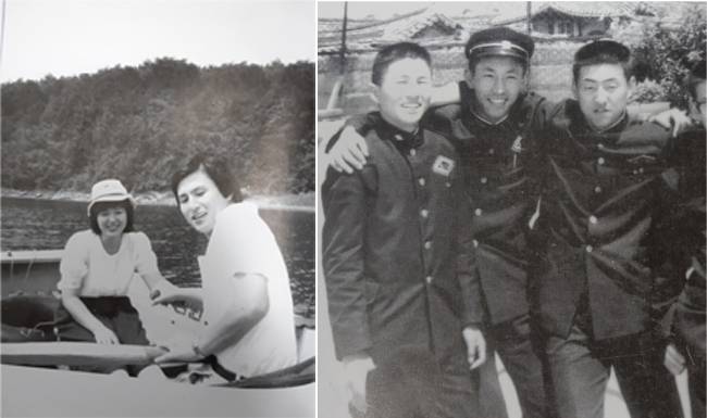 아내 최지영 여사와 즐거운 한때를 보내고 있는 황교안 전 국무총리. 학창 시절의 황교안(맨 왼쪽) [사진제공·황교안 캠프]