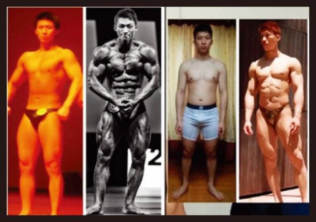 ‘약투’에 동참한 보디빌더 김동현의 모습. 약물을 사용했을 때와 그렇지 않았을 때의 차이가 크다. [유튜브 캡처]