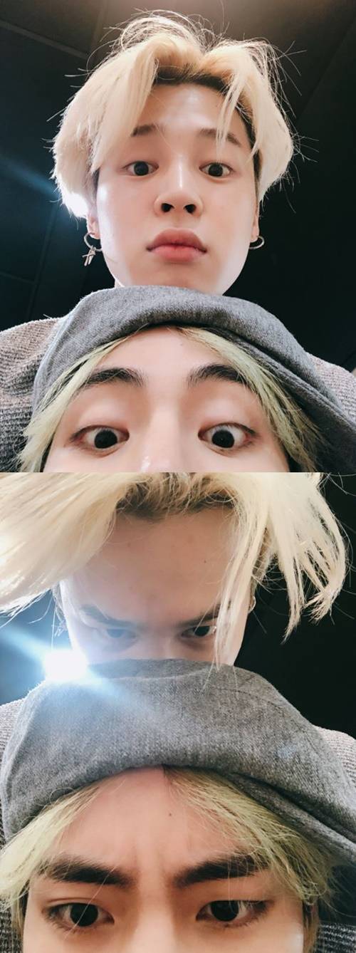 방탄소년단 지민 뷔 사진=방탄소년단 공식 트위터