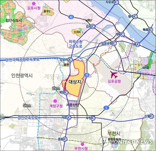 인천 계양테크노밸리 위치도 [인천시 제공]