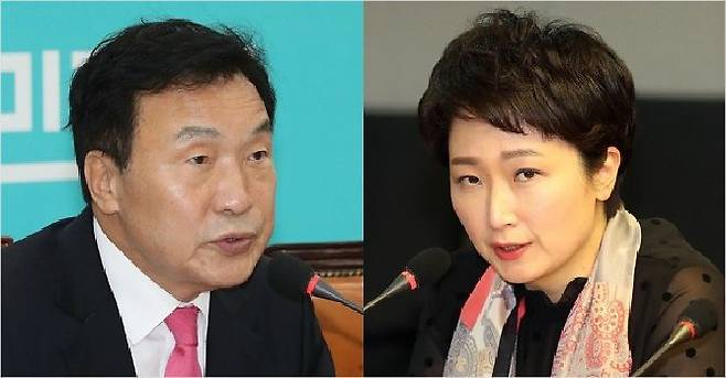 바른미래당의 손학규(왼쪽) 대표와 이언주 의원. (사진=연합뉴스 제공)