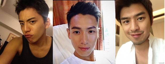 ▲ 중화권 스타 왕대륙, 가진동, 진백림(왼쪽부터). 출처l왕대륙 웨이보, 가진동 웨이보, 진백림 웨이보