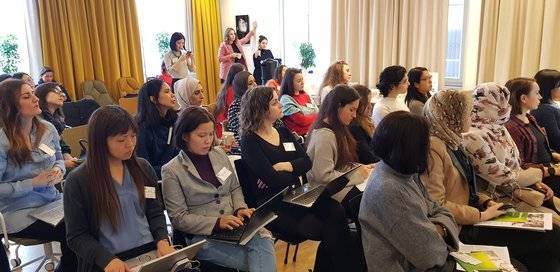 스웨덴 인스티튜트(SI)가 주최한 '스톡홀름 위민 인 테크 콘퍼런스'에 참석한 각국 여성들. 장세정 기자