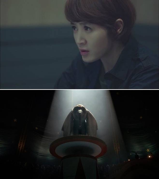 사진 위에서부터 애너모픽 렌즈를 사용한 tvN 드라마 '시그널'(사진=방송화면 캡처)과 알렉사 카메라를 사용한 영화 '덤보' 스틸컷(사진=월트디즈니컴퍼니 코리아 제공)