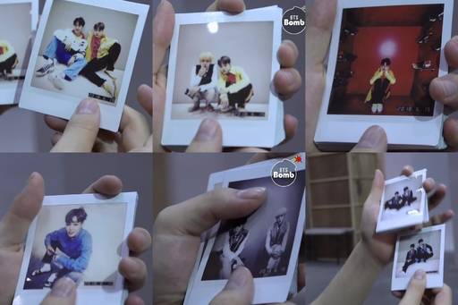 지민이 찍은 폴라로이드 사진들