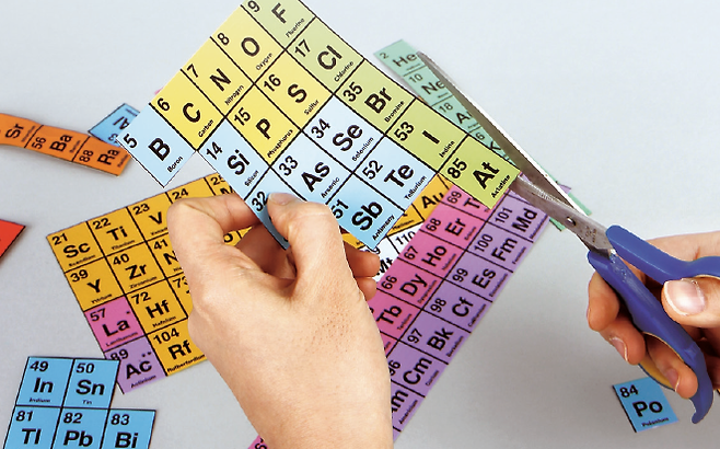 화학을 배울 때 반드시 거쳐야 하는 관문인 ′주기율표′. 원소 외에도 동물 이름, 지명 등을 이용해 새로운 주기율표를 만들 수 있다. 사진 이한철