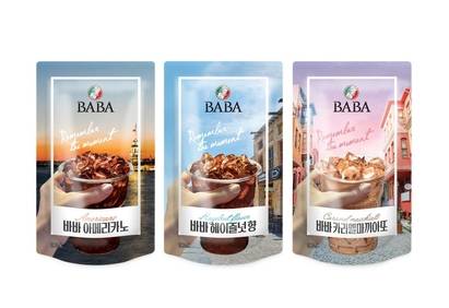 웅진식품 신제품 ‘바바 아이스 파우치커피’ 3종. /웅진식품 제공