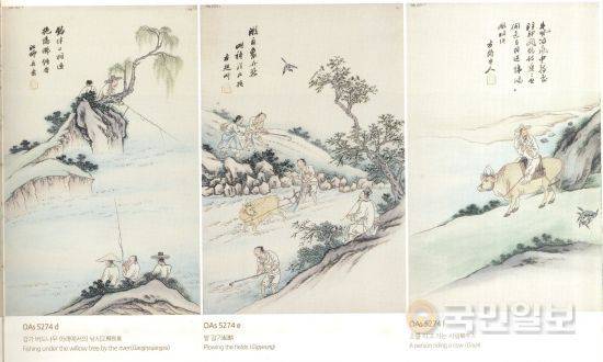 독일 라이프치히 그라시민속박물관이 소장하고 있는 개항기 조선의 풍속화. 조선 후기 풍속화의 대가인 김홍도 신윤복 김득신의 특징을 적절히 차용해 재구성했다.