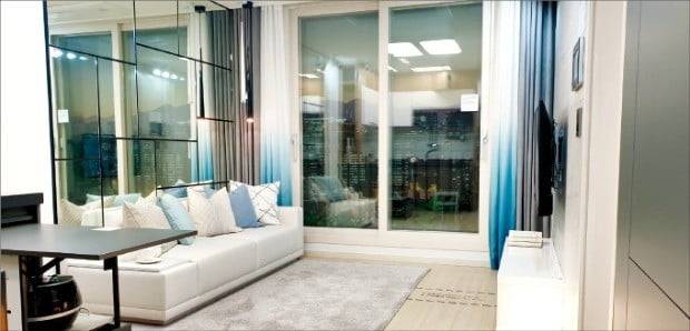 ‘광교중앙역 SK뷰’의 전용면적 39㎡인 A-c타입 내부.