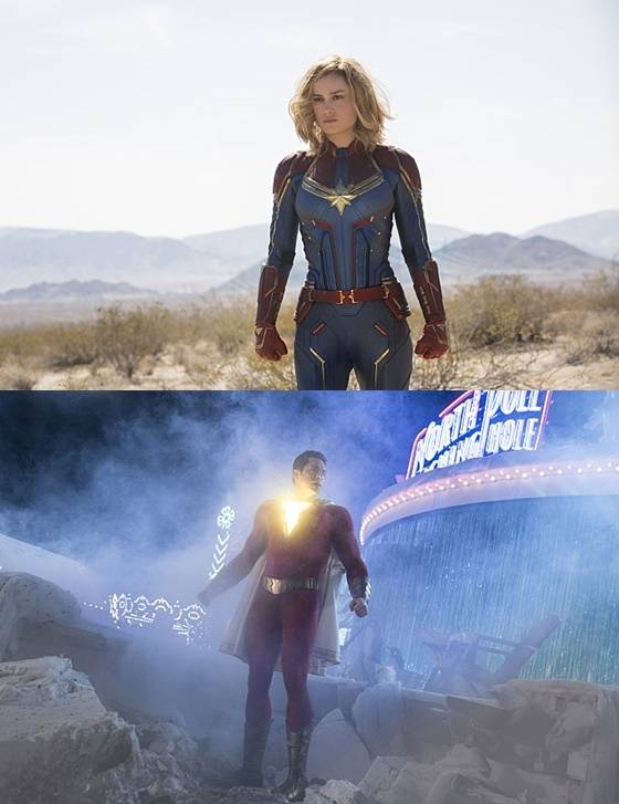 /사진=영화 '캡틴 마블', '샤잠!' 스틸