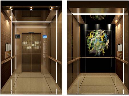 신축 아파트 현장에 제안한 티센크루프의 나전칠 엘리베이터 디자인. |티센크루프 제공