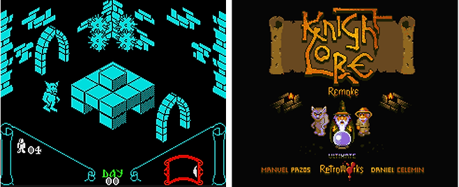 (나이트로어. MSX 시절부터 인기있던 게임이다. 40일간 늑대인간이 되지 않기 위한 여정을 그린 게임이다)