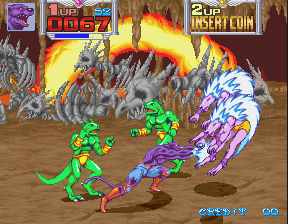 (게임 내에 흑표범 인간, 리저드맨 등 다양한 형태의 짐승인간들이 쏟아진다)