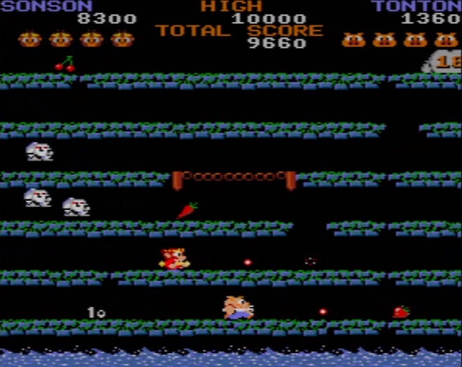 (2인 동시 플레이가 가능했던 초창기 게임이다)