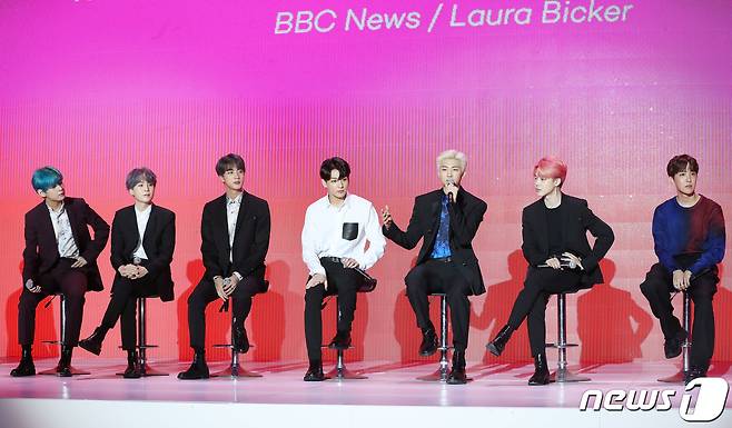방탄소년단(BTS) 뷔(왼쪽부터), 슈가, 진, 정국, RM, 지민, 제이홉 © News1