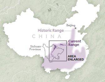 판다 국립공원 예정 지역 지도